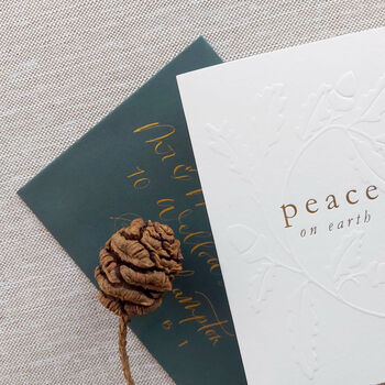 'Peace On Earth' Gold Foil And Embossed, 2 of 3