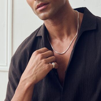 Sterling Silver Franco Chain Necklace 22 Inch, 5 of 6