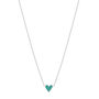 Sea Green Enamel Heart Necklace, thumbnail 1 of 3