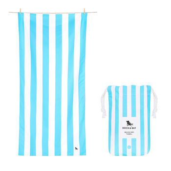 Personalised Stripe Micro Fibre Beach And Swim Towel, 4 of 9