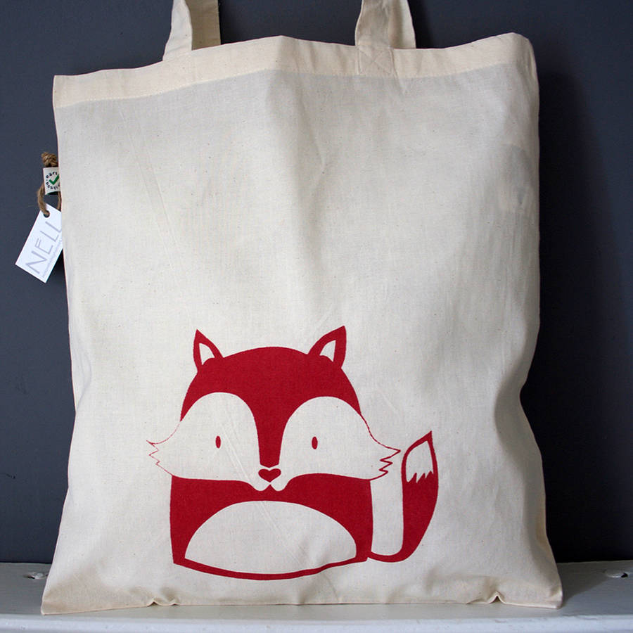 Fox Organic Cotton Tote Bag By Nell