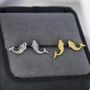 Sterling Silver Tiny Mermaid Stud Earrings, thumbnail 3 of 12