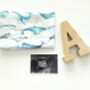 Organic Whale Print Baby Muslin, thumbnail 3 of 4