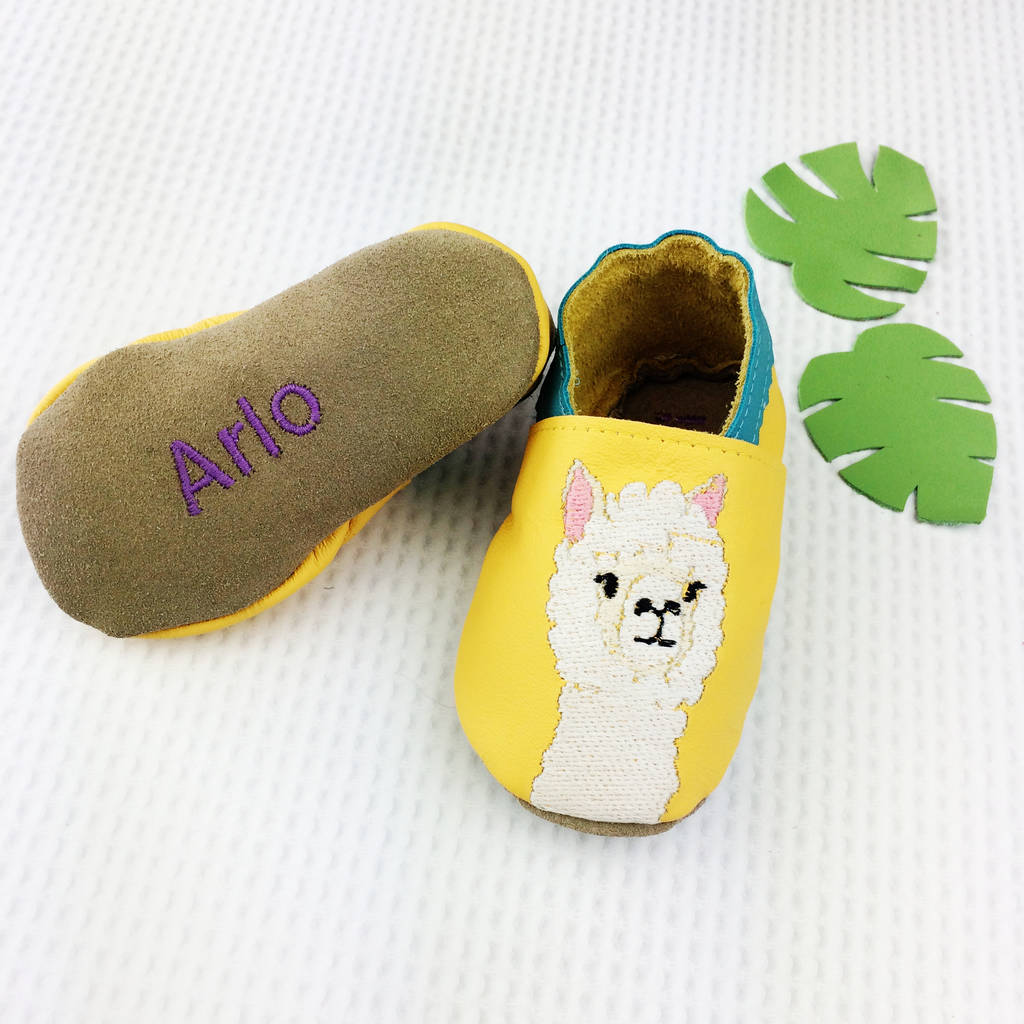 Personalised Alpaca Baby Shoes, 1 of 4