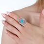 Sterling Silver Egyptian Turquoise Ring, thumbnail 1 of 6