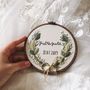 Personalised Embroidered Wedding Ring Cushion Keepsake, thumbnail 3 of 4