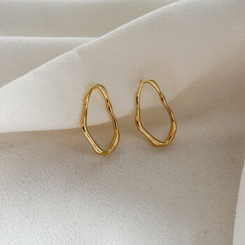 Gold Asymmetric Studs, 3 of 4