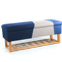 Bespoke Fabric Covered Storage Bench With Shoe Shelf, thumbnail 4 of 11