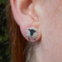Handcrafted Silver Sheep Earrings, thumbnail 3 of 3