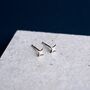 Sterling Silver Dainty Star Stud Earrings, thumbnail 5 of 8