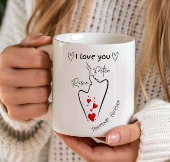 Abstract Love Sketch Personalised Mug, 3 of 5
