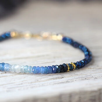 Ombre Blue Sapphire Bracelet In Silver Or Gold, 2 of 11