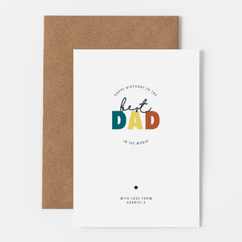 Personalised Best Dad In The World Card, 2 of 2