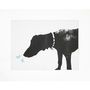 Intrigue Black Dog And Butterfly Screen Print, thumbnail 3 of 3