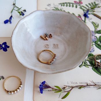 Personalised Ceramic Bridesmaid Wedding Gift Ring Dish, 3 of 11