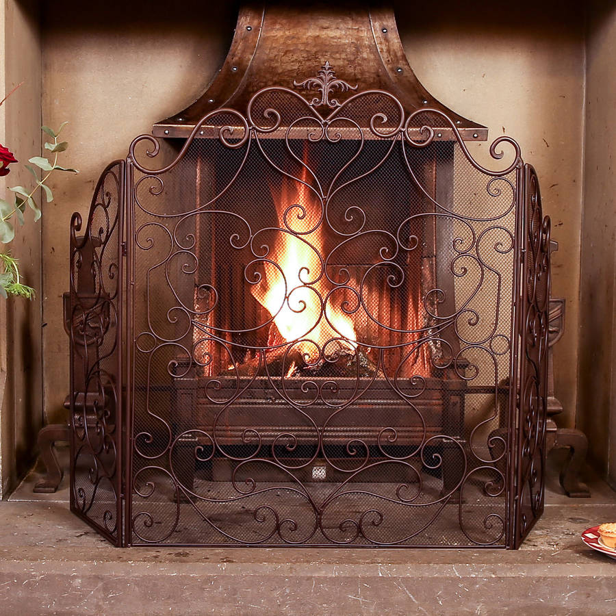 country manor majestic iron fire guard by dibor | notonthehighstreet.com