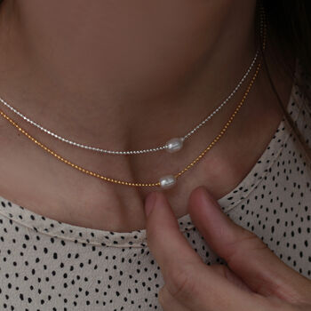 Pearl Bobble Choker In 18ct Gold Vermeil, 2 of 5