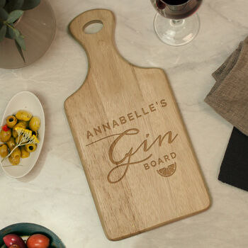Personalised Gin Wooden Paddle Board, 6 of 6