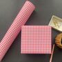 Red Gingham Paper Fibre Wrapping/Patterned Paper Sheet, thumbnail 3 of 7