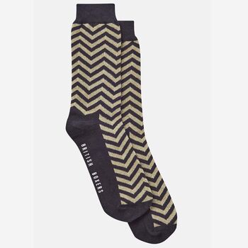 Men's Three Sock Gift Box Black And Sage, 2 of 5