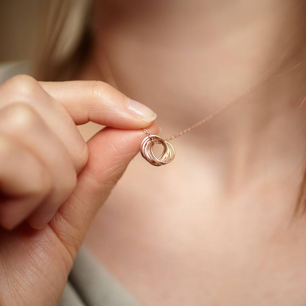 Sterling Multi Rings Necklace By My Posh Shop