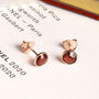 Gemstone Stud Earrings In Rose Gold Vermeil Plated, thumbnail 11 of 12