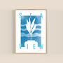 Sea View Olive Planter Art Print, thumbnail 1 of 3