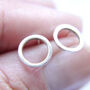 Recycled Silver Circle Stud Earrings, thumbnail 4 of 6