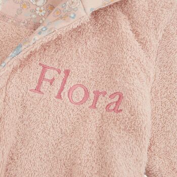 Personalised Pink Ditsy Dressing Gown, 2 of 4