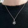 Sterling Silver Snowflake Necklace – Winter Jewellery Gift, thumbnail 1 of 6