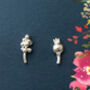 Thank You Teacher Lavender And Poppy Seed Head Sterling Silver Earrings, thumbnail 2 of 12