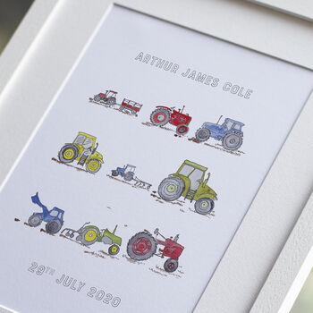 Personalised Tractor Children's Print, 2 of 4