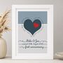 1st Wedding Anniversary Gift Personalised Print For Married Couple, thumbnail 1 of 7