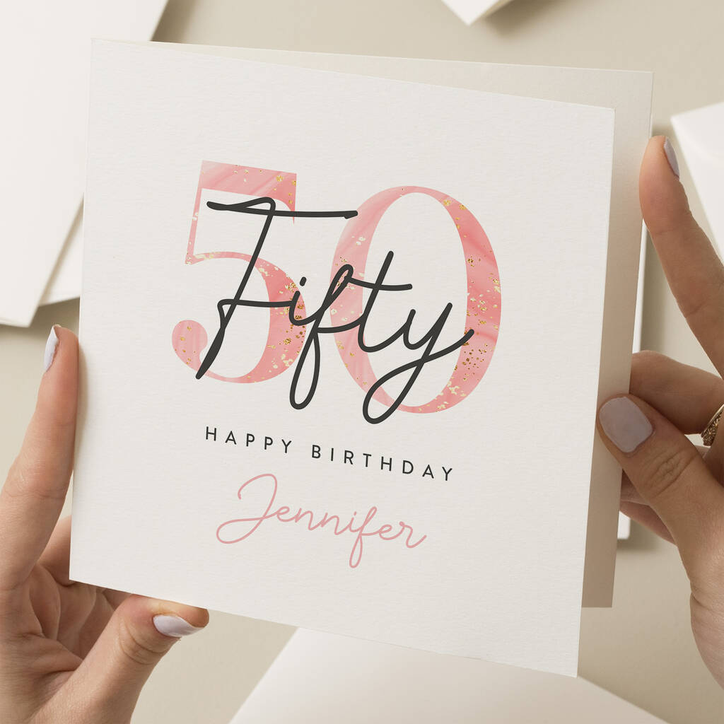 Personalised 50th Birthday Card For Nan By Twist Stationery