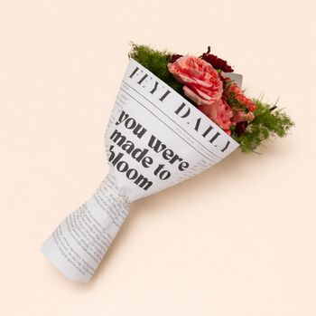 The Self Love Fresh Flowers In Newspaper Wrap, 2 of 3
