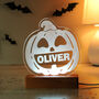 Personalised Pumpkin Halloween LED Night Light, thumbnail 1 of 6