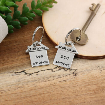 Housewarming Gift Personalised First Home House Keyring, 9 of 10