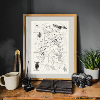 The Peak District Illustrated Map Print, 9 of 9