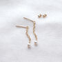 Vegan Pearl Rope Chain Earrings, thumbnail 2 of 5