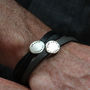 Men's Nappa Leather Personalised Bracelet, thumbnail 1 of 4