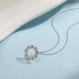 Daisy Wreath Pendant Necklace In Sterling Silver, thumbnail 3 of 9