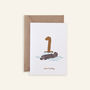 One Today Otter First Birthday Card, thumbnail 2 of 5