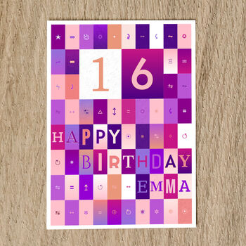 Personalised Birthday Card Age And Name, 9 of 12