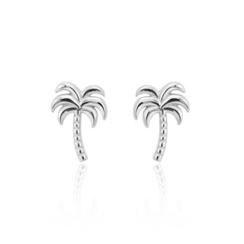 Sterling Silver Palm Tree Stud Earrings, 3 of 5