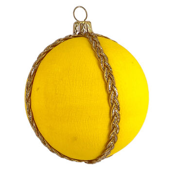 Handmade Sunshine Upcycled Saree Bauble, 2 of 3