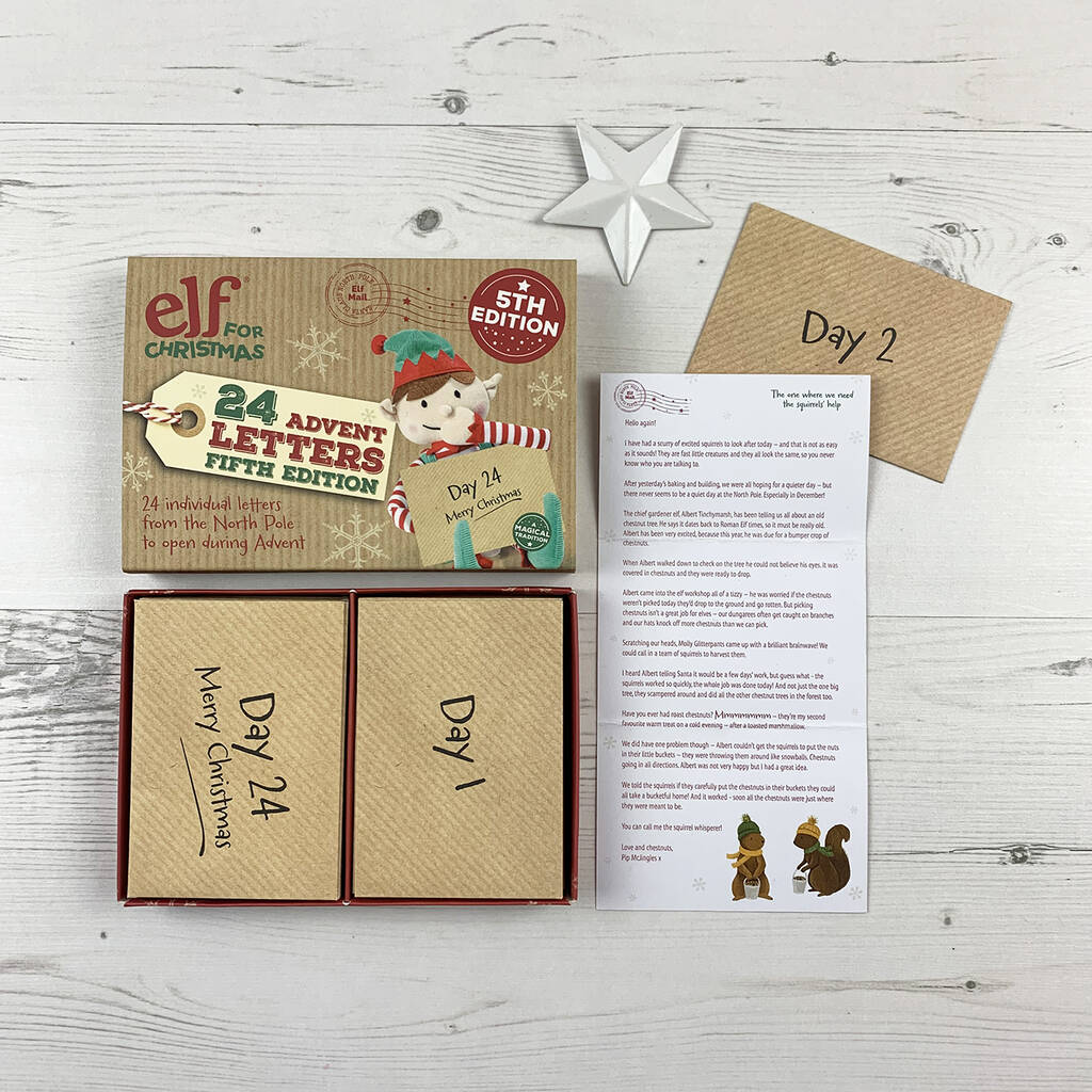Elf Advent Calendar 24 Elf Letters 2022 Edition By Big Little Toys 