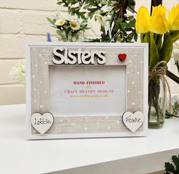 Personalised Sister Photo Frame Birthday Gift, 2 of 6