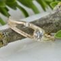 Moissanite And Gold Twig Engagement Ring, thumbnail 3 of 12