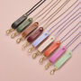 Personalised Leather And Cord Lanyard Debossed, thumbnail 3 of 4