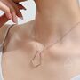 Rhombus Pentagon Minimalist Necklace In Sterling Silver, thumbnail 2 of 10